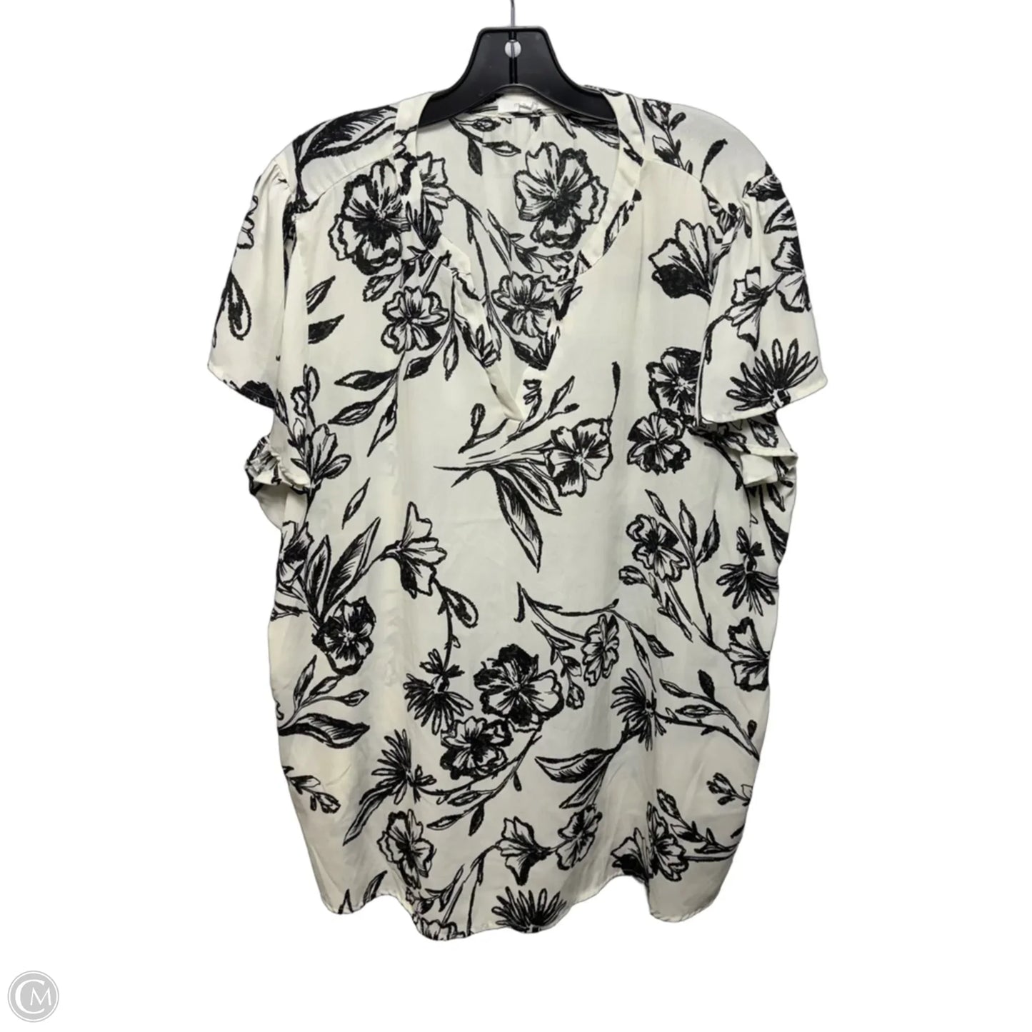 Top Short Sleeve By Maurices In Floral Print, Size: 2x