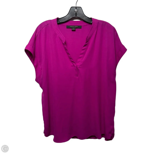 Top Short Sleeve By Cynthia Steffe In Pink, Size: Xl
