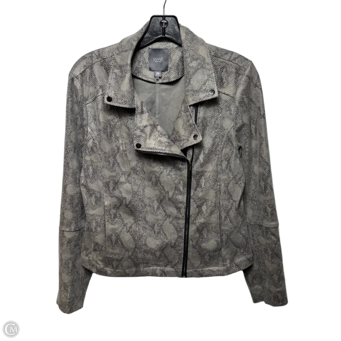Jacket Moto By Lysse In Snakeskin Print, Size: M