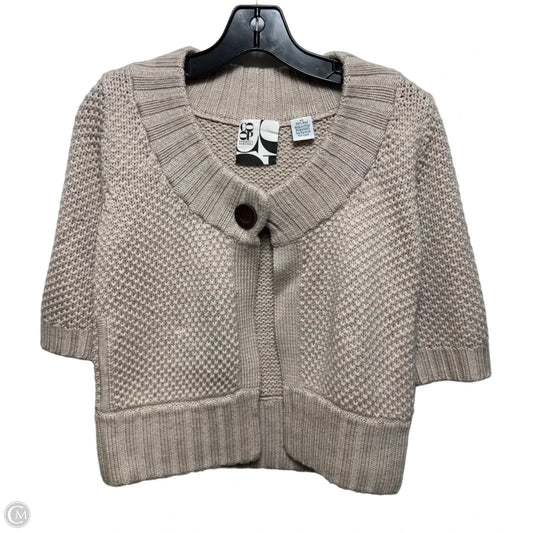 Wool Sweater Short Sleeve By Barneys Ny In Taupe, Size: XS