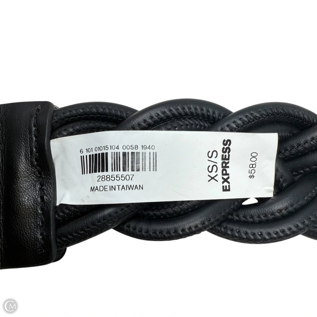 Faux Leather Braided Belt By Express, Size: Small