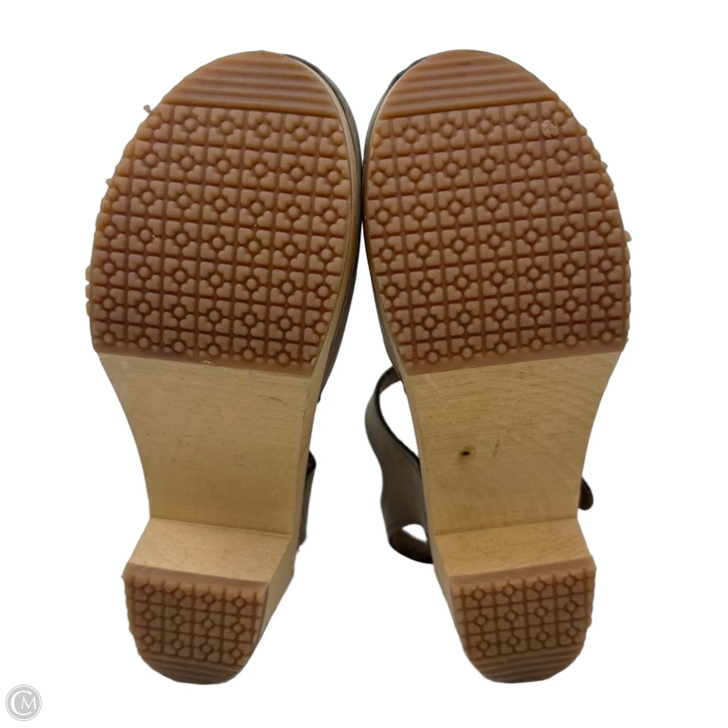 Saragasso Clogs Shoes Heels Block By Sandgrens In Grey, Size: 10.5
