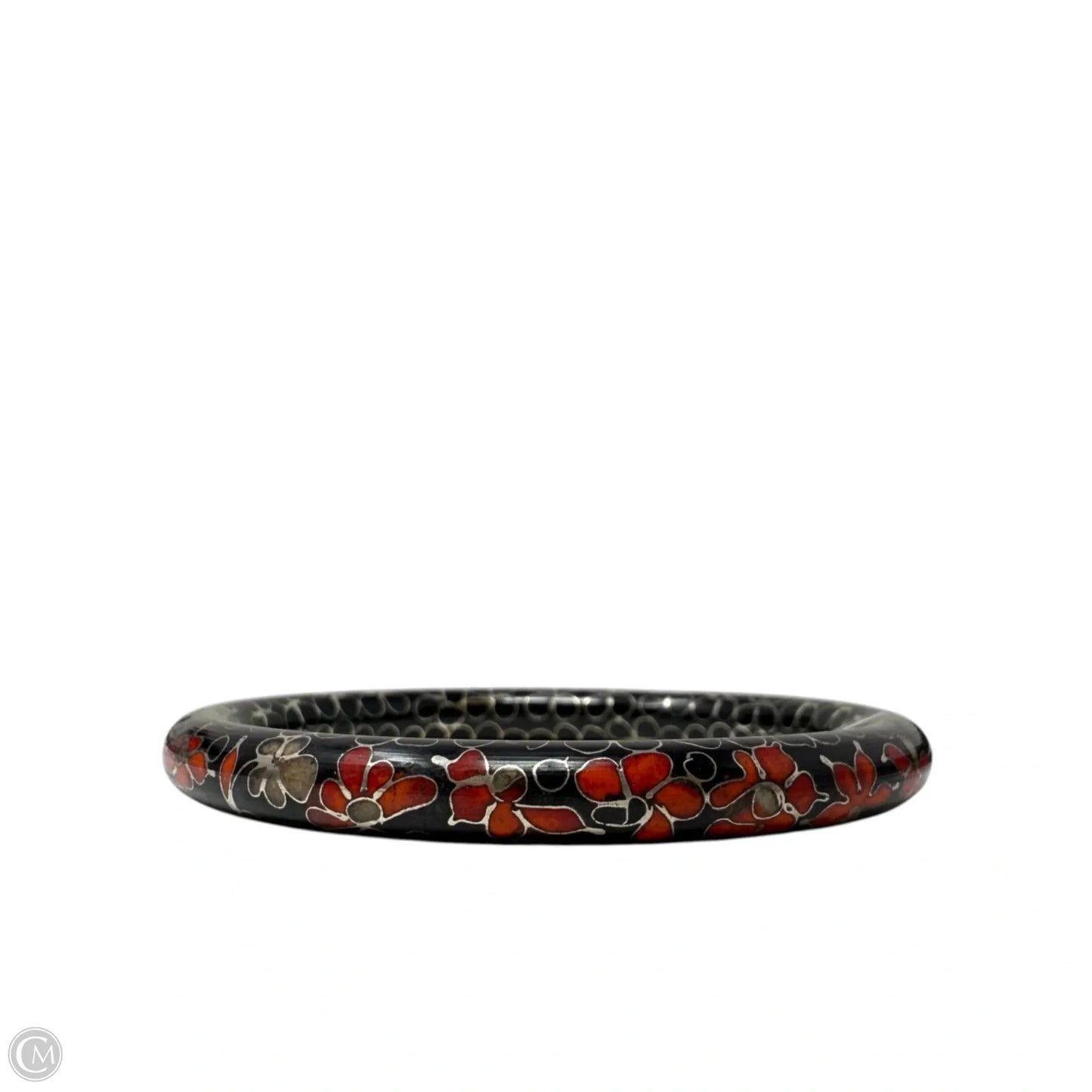 Cloisonné Floral Bangle Bracelet