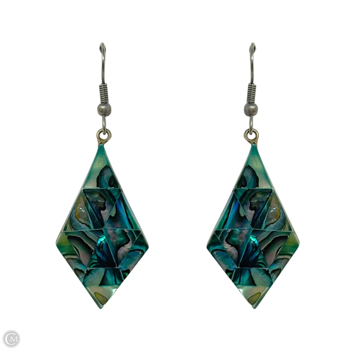 Mosaic Abalone Dangle Earrings