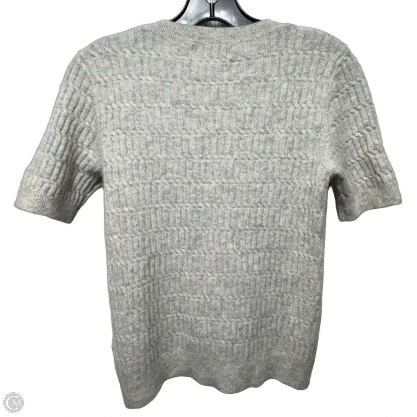 Cashmere Sweater Short Sleeve By Magaschoni In Grey, Size: M