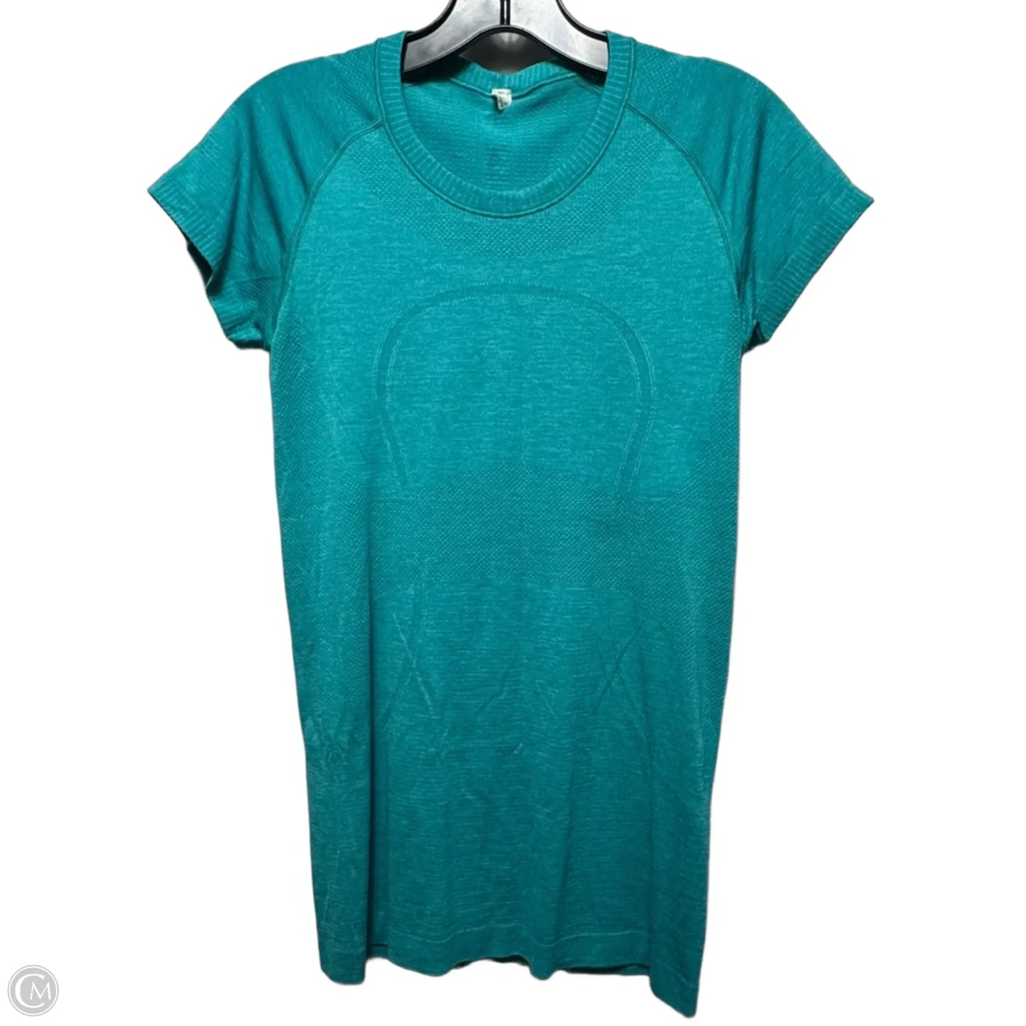 Athletic Top Short Sleeve By Lululemon In Green, Size: 6