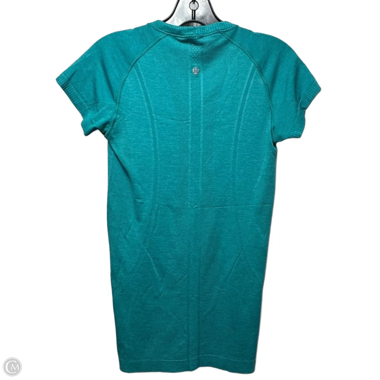 Athletic Top Short Sleeve By Lululemon In Green, Size: 6