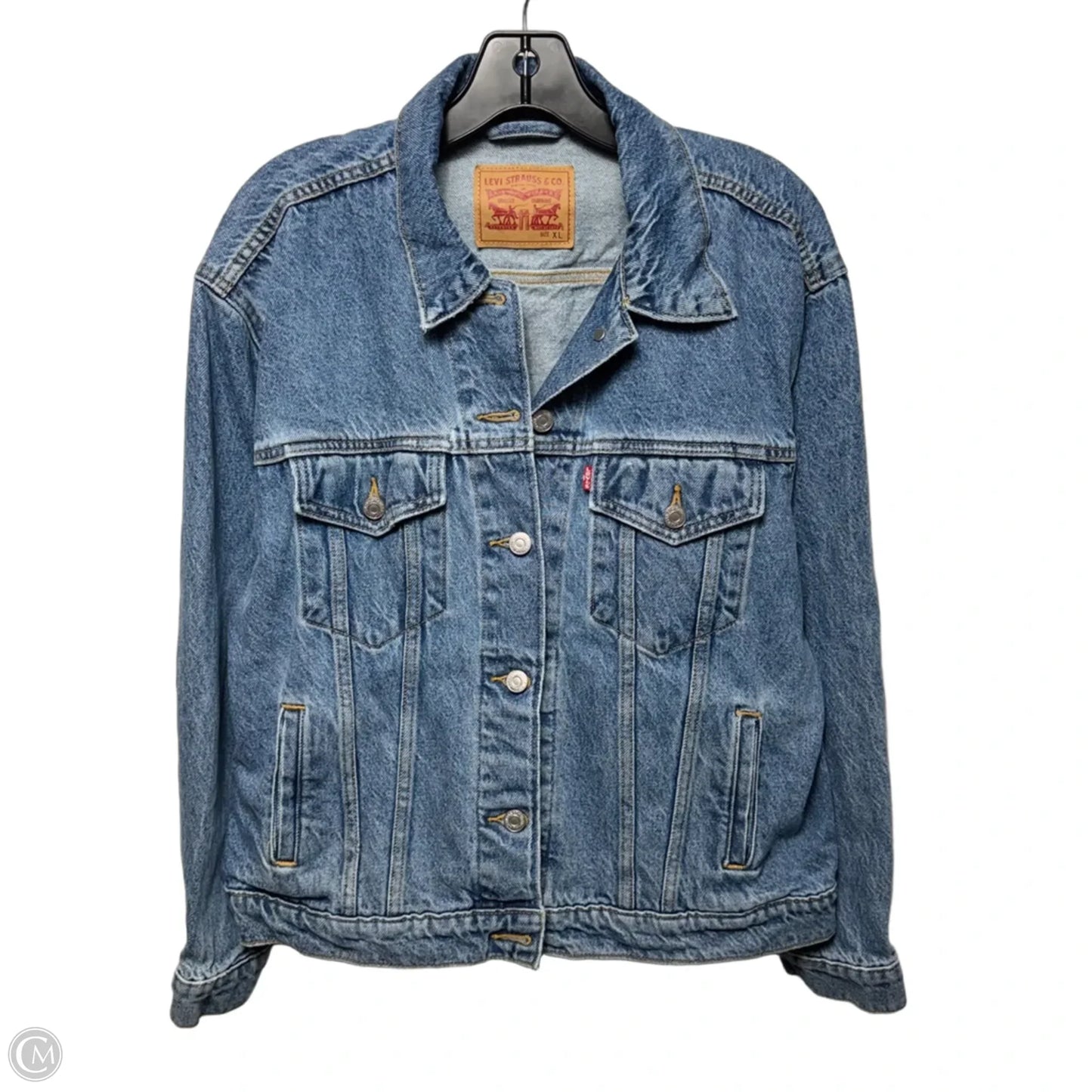 Jacket Denim By Levis In Blue Denim, Size: Xl