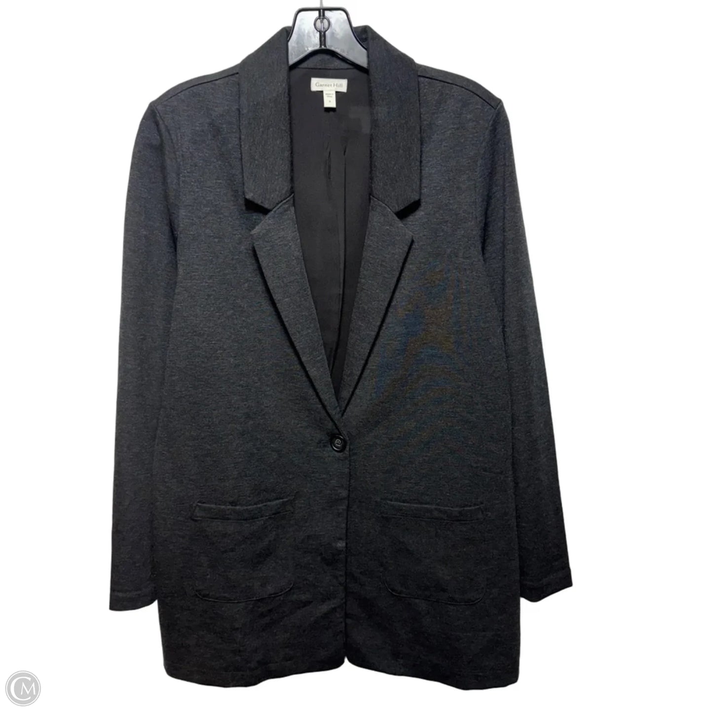 Tencel Blend Blazer By Garnet Hill In Grey, Size: 8
