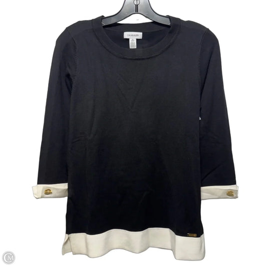 Sweater By Calvin Klein In Black, Size: S