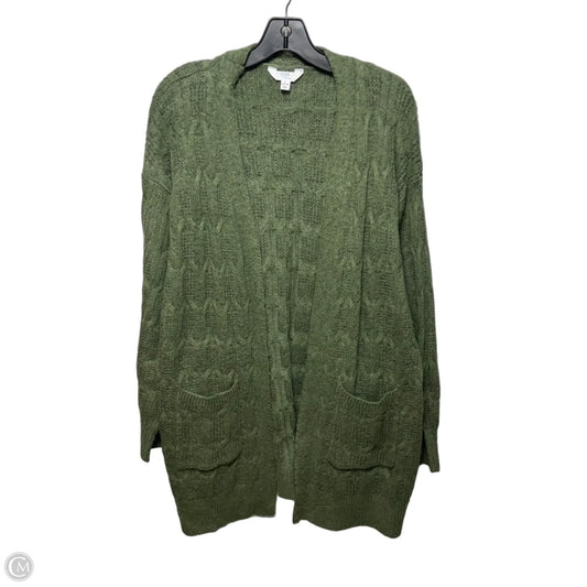 Sweater Cardigan By Time And Tru In Green, Size: L