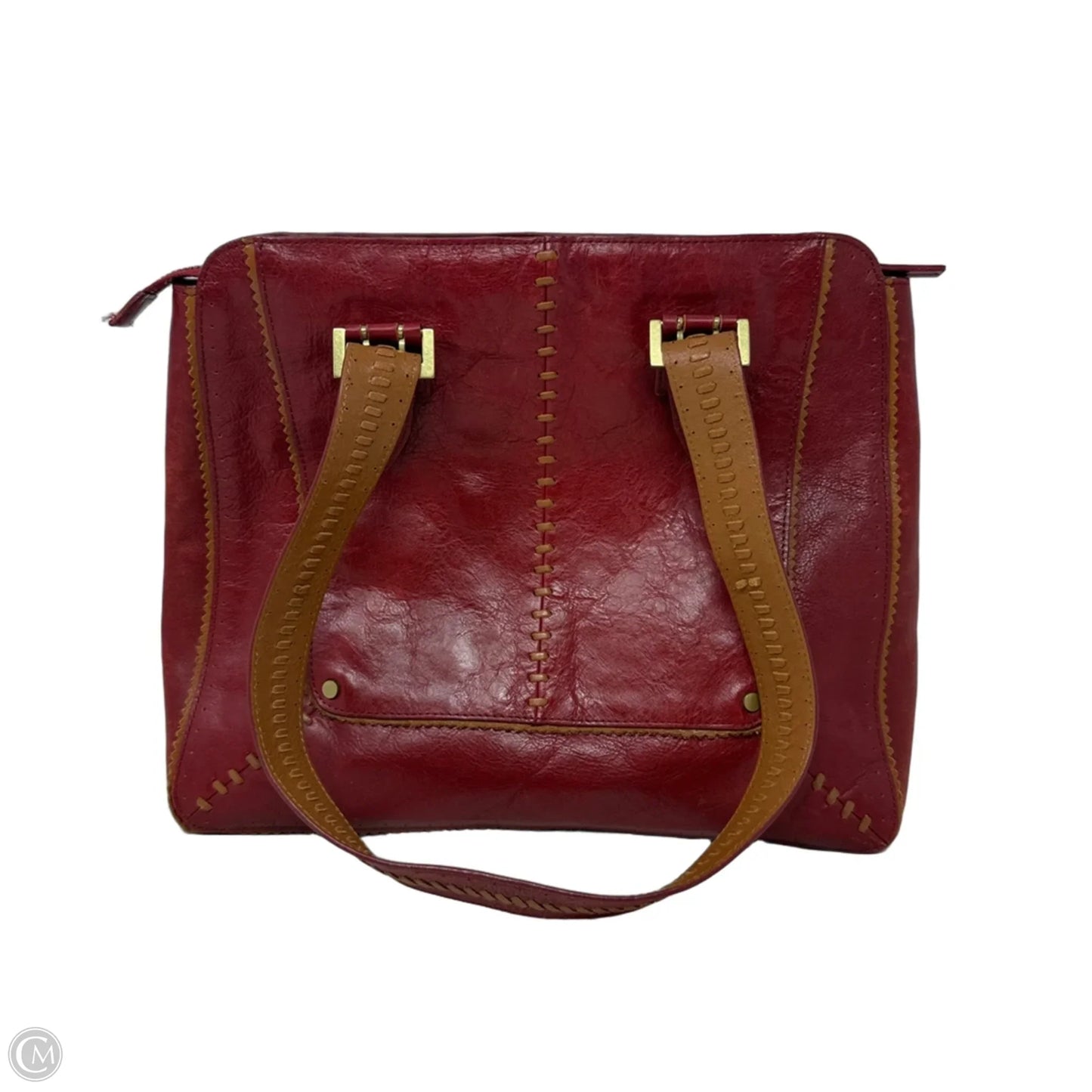 Whipstitch Trim Leather Tote By Antonio Melani, Size: Medium