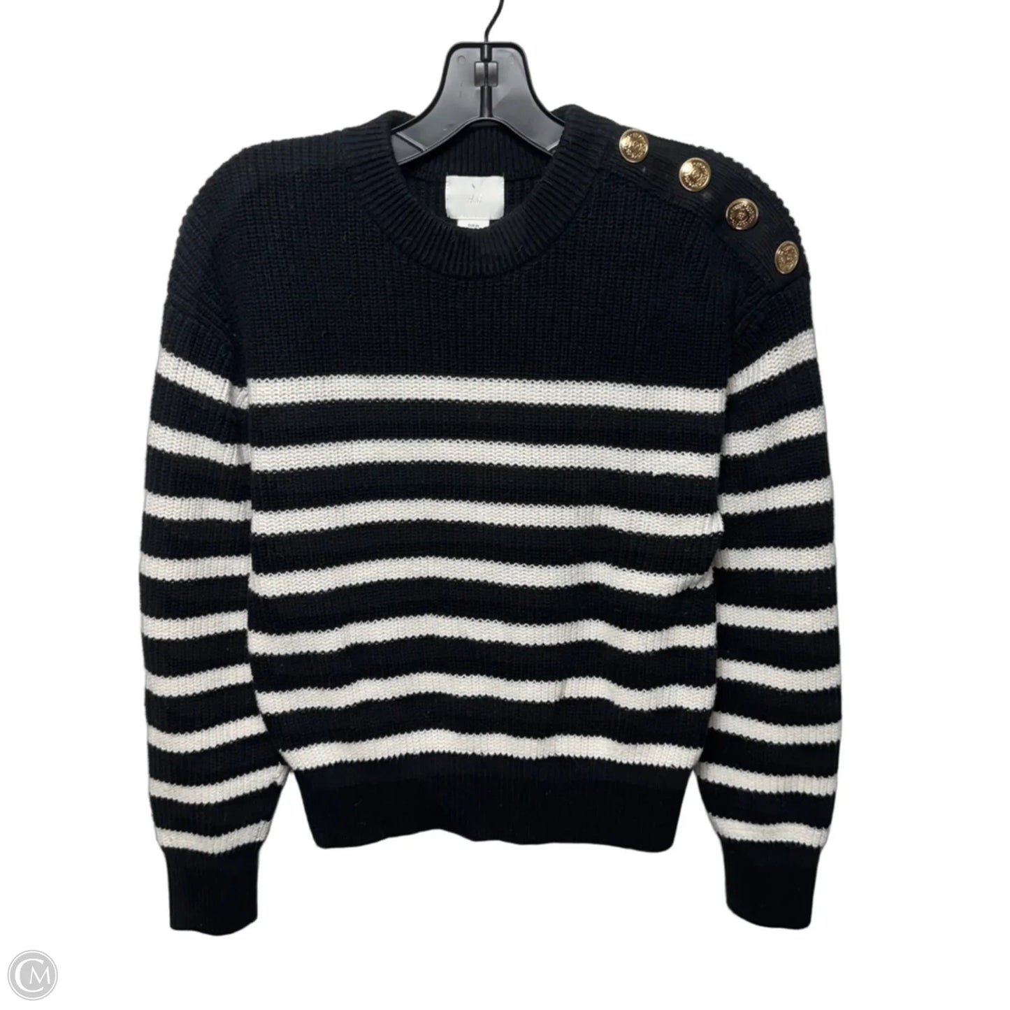Sweater By H&m In Striped Pattern, Size: Xs