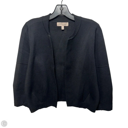 Sweater Cardigan By Philosophy In Black, Size: S