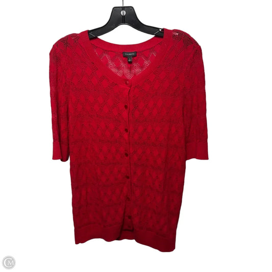 Sweater Short Sleeve By Talbots In Red, Size: L