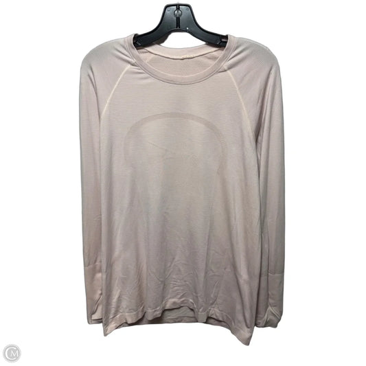 Athletic Top Long Sleeve Collar By Lululemon In Pink, Size: 12