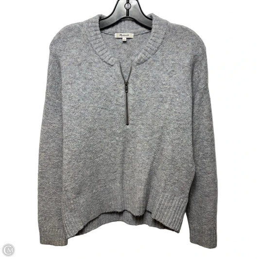 Half Zip Sweater By Madewell In Grey, Size: S