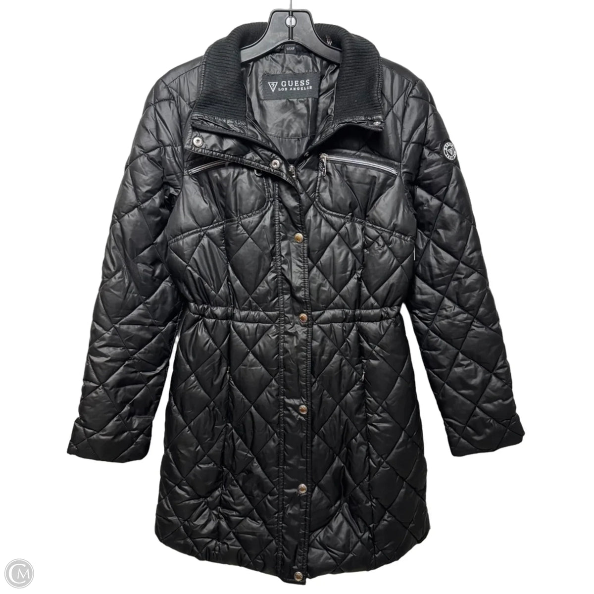 Coat Parka By Guess In Black, Size: S
