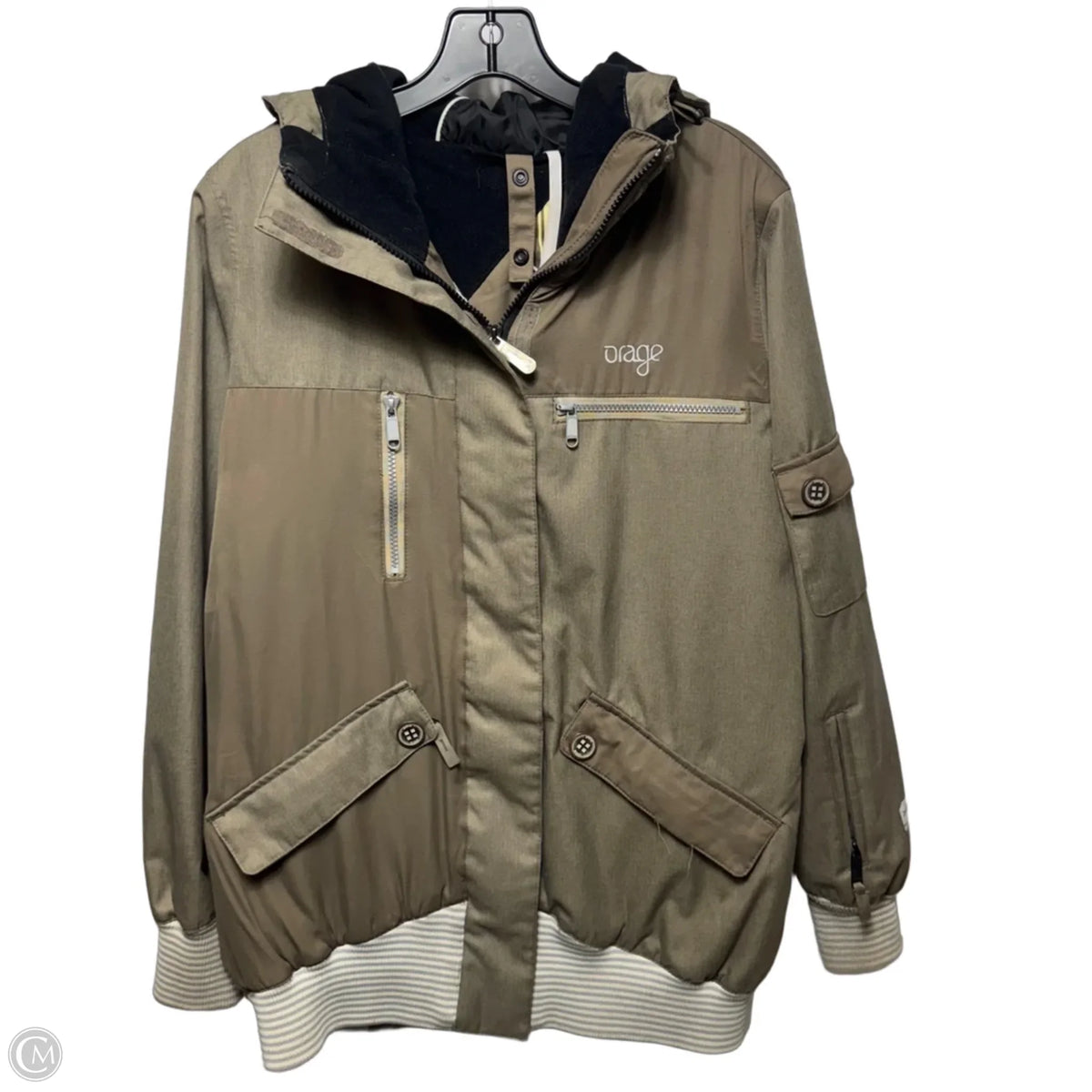 Vintage Ski Parka By Orage In Tan, Size: M