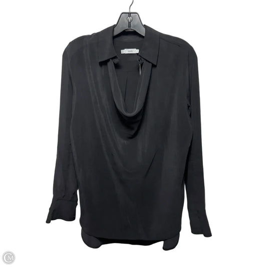 Top Long Sleeve Silk By Vince In Black, Size: Xs