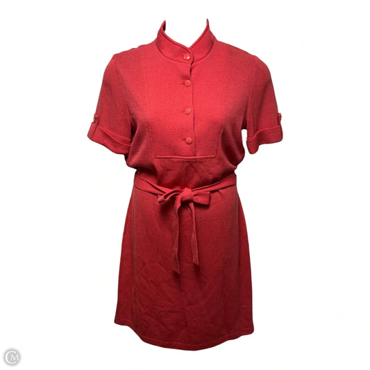 AS IS Knit Midi Dress Designer By St. John In Coral, Size: 12