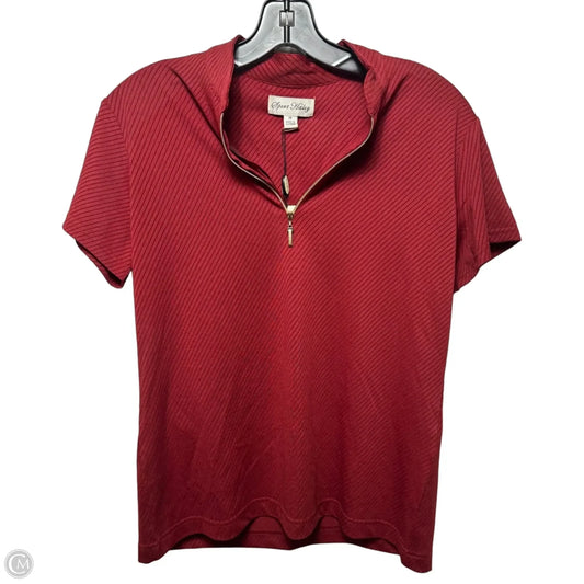 Athletic Top Short Sleeve By Sport Haley In Red, Size: M