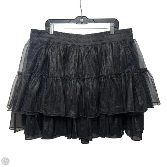 Ruffle Skirt Mini & Short By Torrid In Black, Size: 3x
