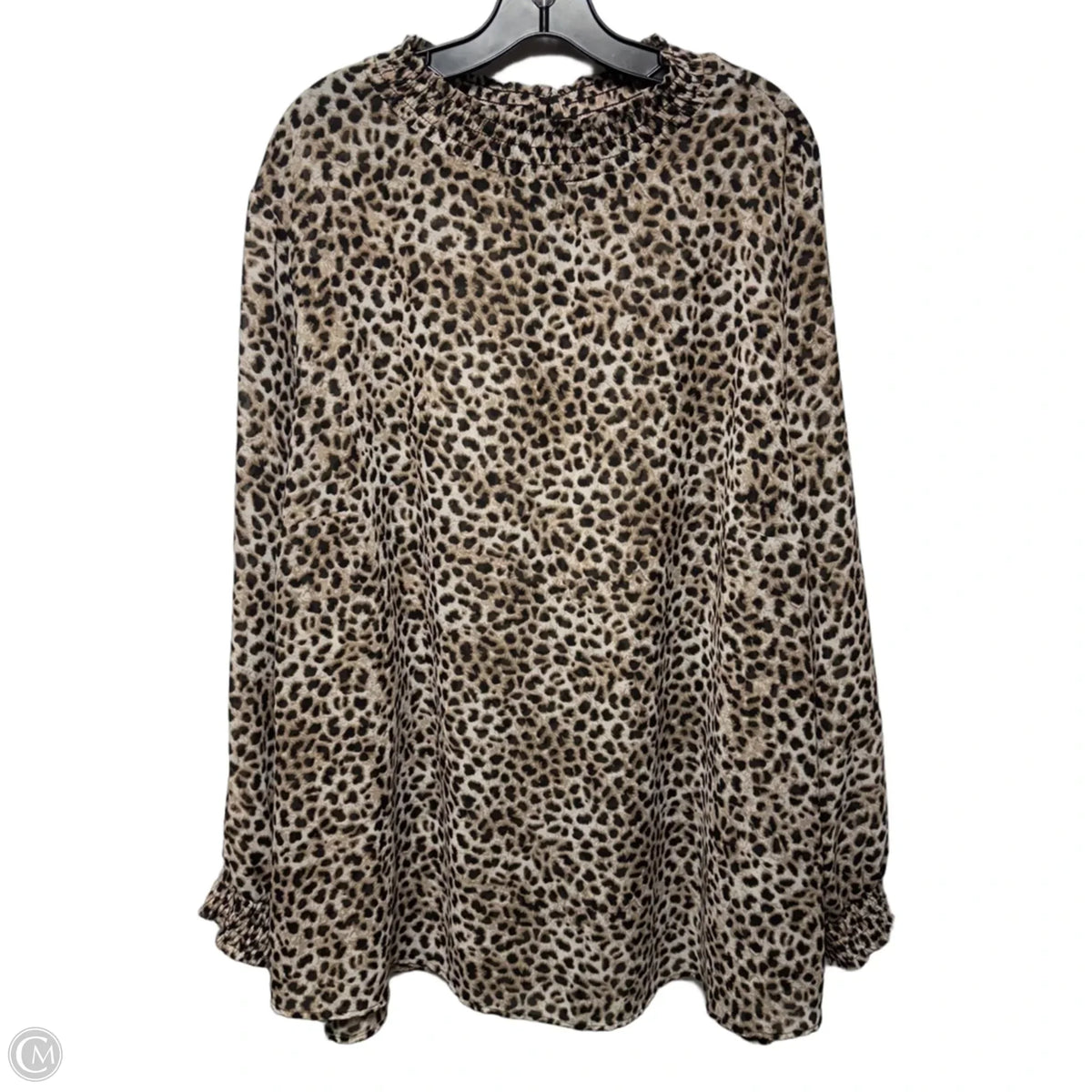Top Long Sleeve By Torrid In Leopard Print, Size: 5x