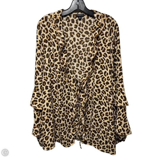 Tie Top Long Sleeve By Torrid In Leopard Print, Size: 3x