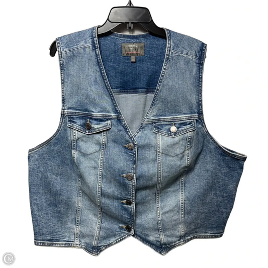 Western Denim Vest By Torrid In Blue, Size: 4x