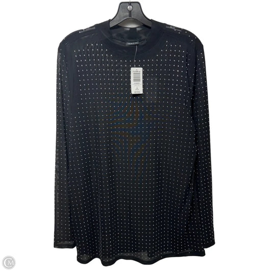 Mesh Rhinestone Top Long Sleeve By Torrid In Black, Size: 3x