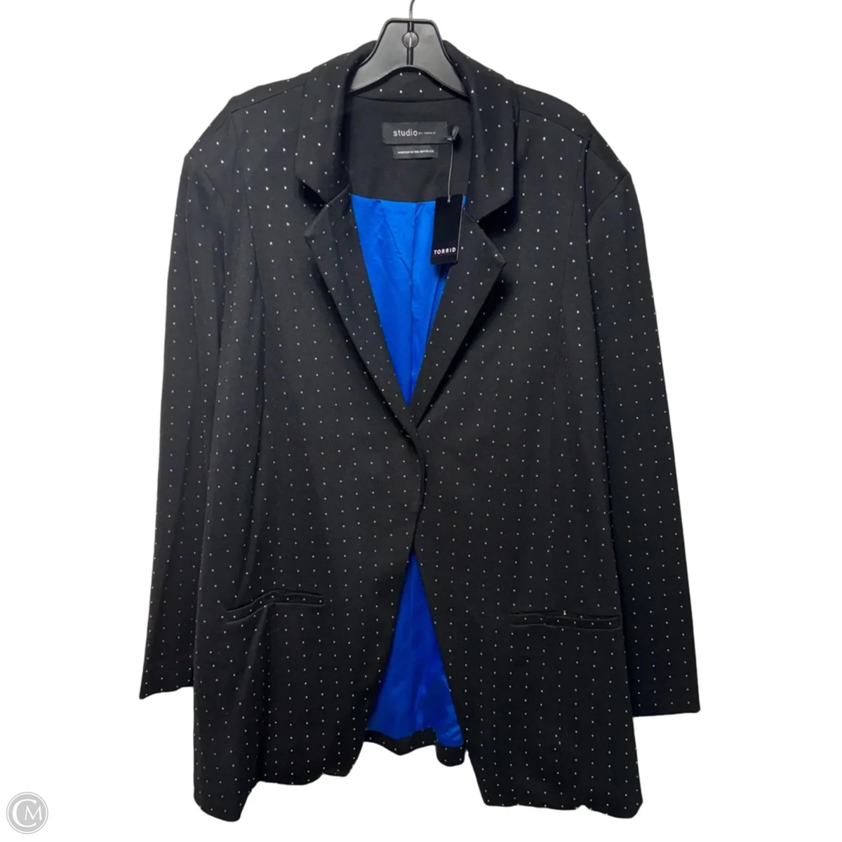 Rhinestone Blazer By Torrid In Black, Size: 3x