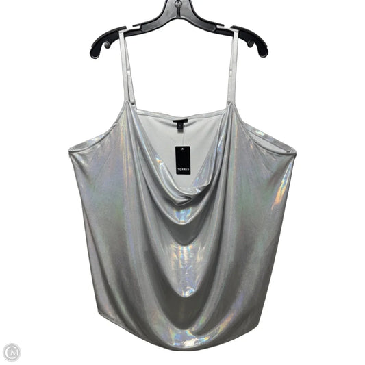 Iridescent Cowl Neck Top Cami By Torrid In Silver, Size: 5x