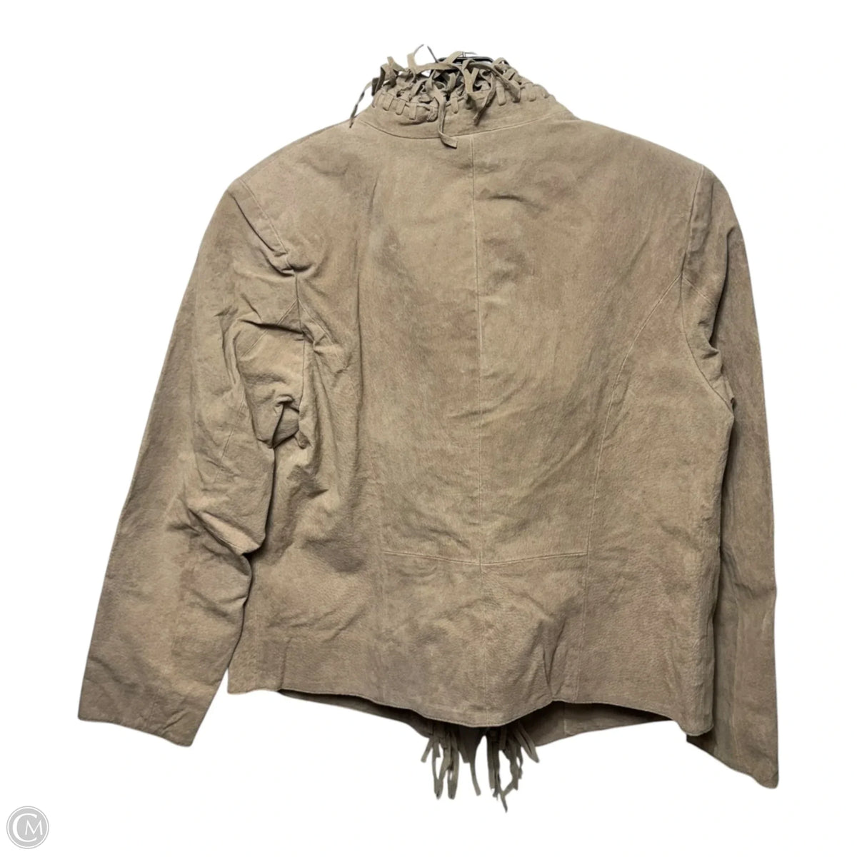 Jacket Leather By Dialogue In Tan, Size: M