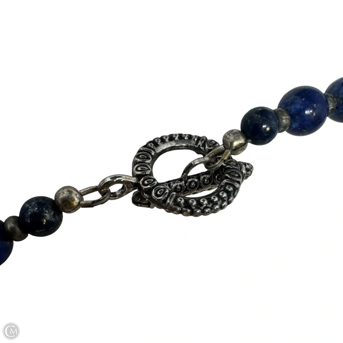 Blue Stone Graduated Beaded Necklace Statement
