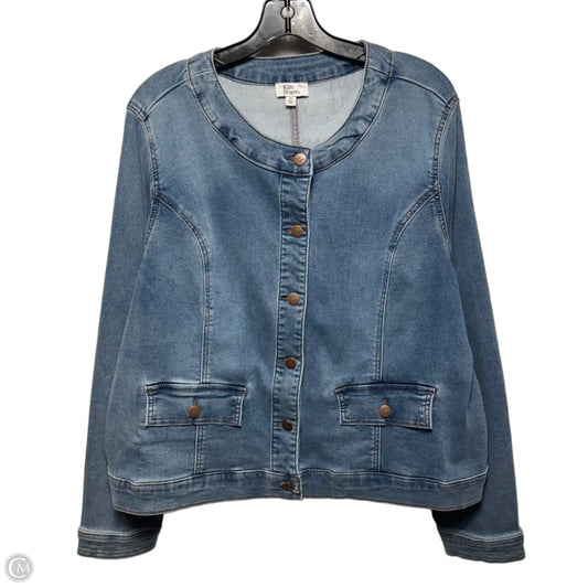Jacket Denim By Kim Rogers In Blue Denim, Size: Xl