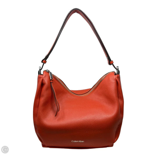 Handbag Leather By Calvin Klein, Size: Large