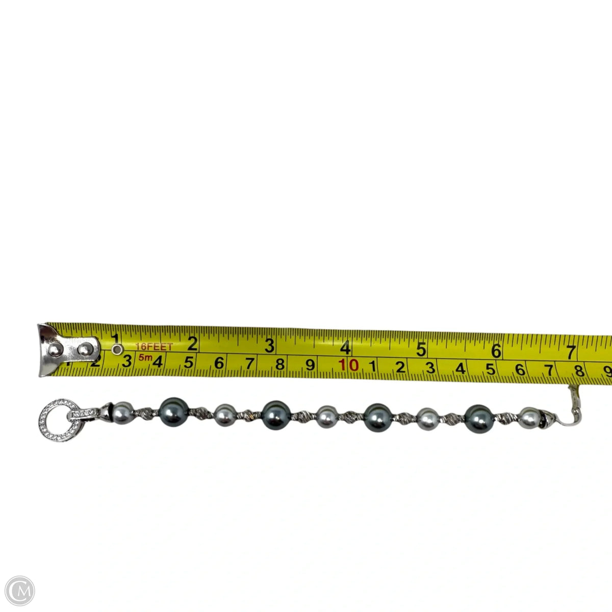 Faux Grey Pearl Beaded Bracelet