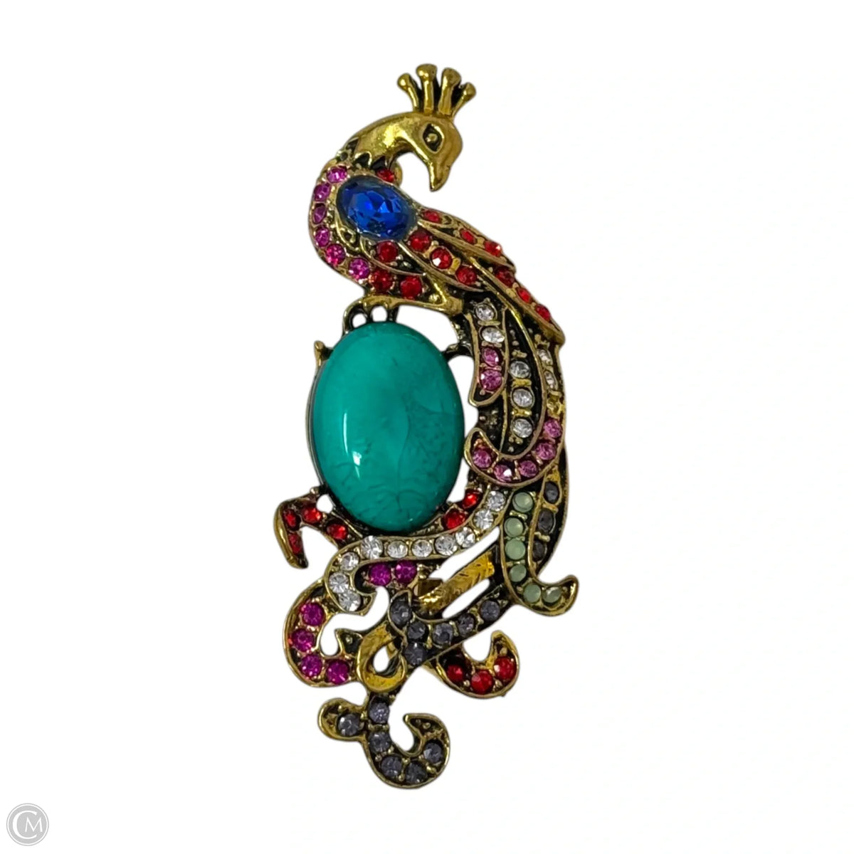 Multicolor Peacock Pin
