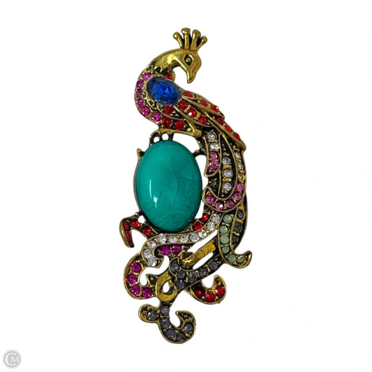 Multicolor Peacock Pin