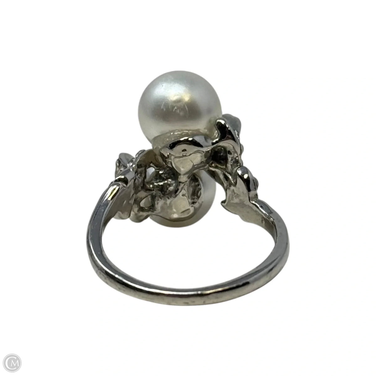 Two Faux Pearl Ring Statement, Size: 9.5