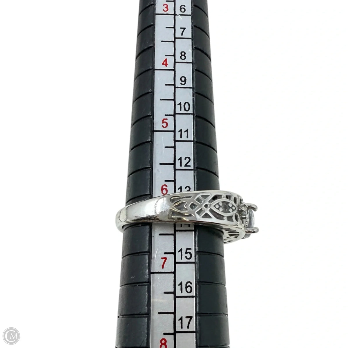 Silver Tone & Round Cut Clear Stone Engagement Ring, Size: 6.5