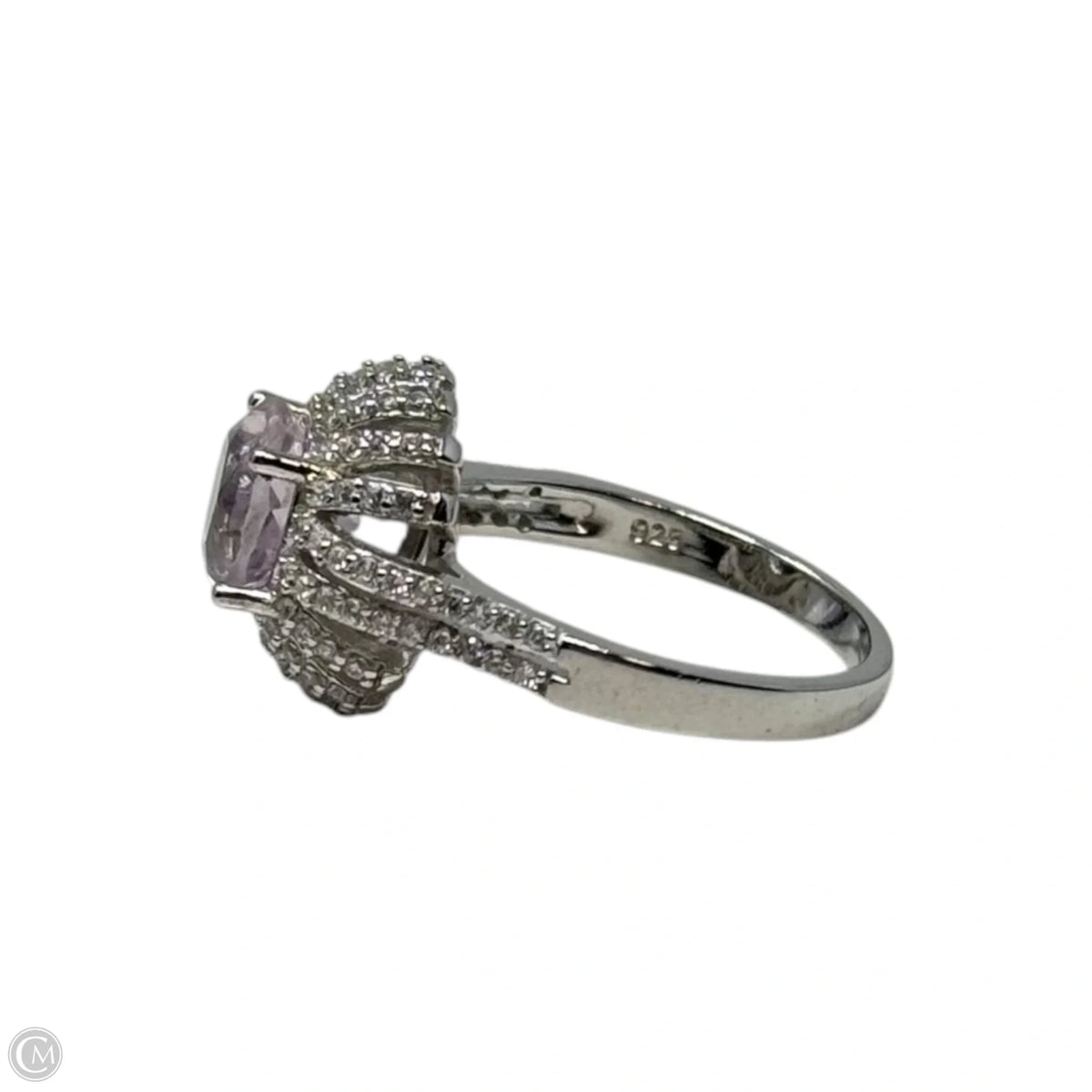 Purple Stone Sterling Silver Statement Ring, Size: 8