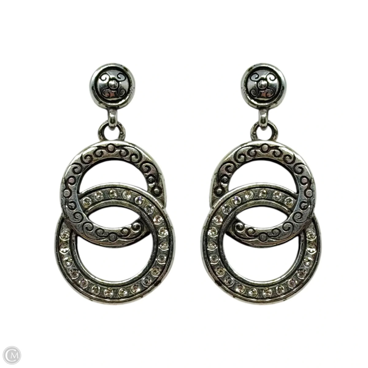 Silver Tone Dangle Earrings Designer By Brighton