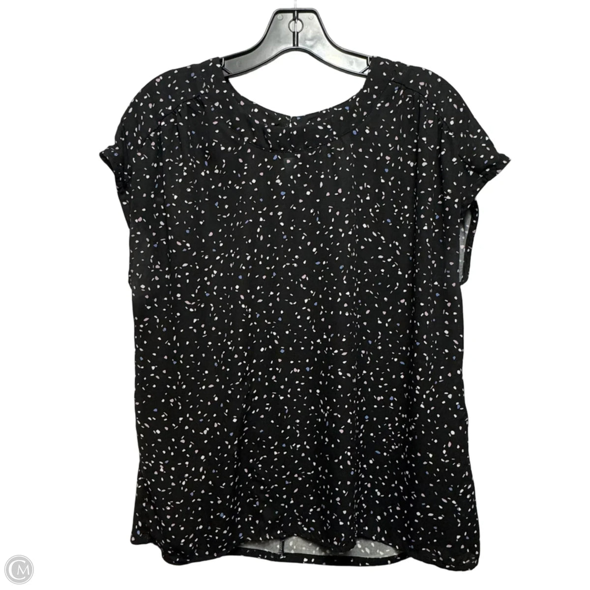 Top Short Sleeve By Ann Taylor In Polkadot Pattern, Size: M