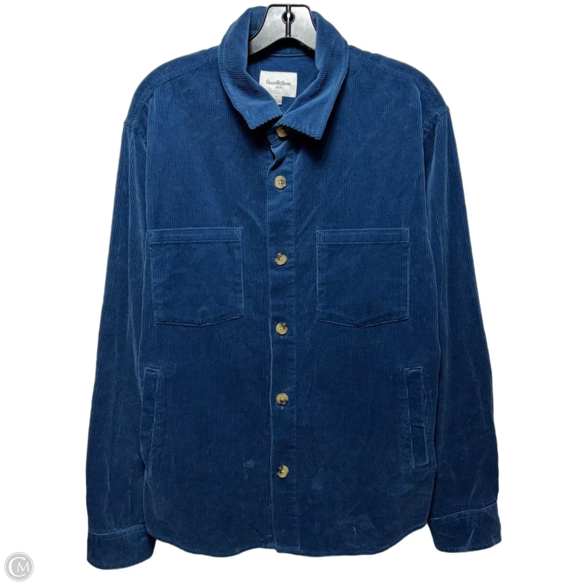 Jacket Shirt By Goodfellow In Aqua, Size: L