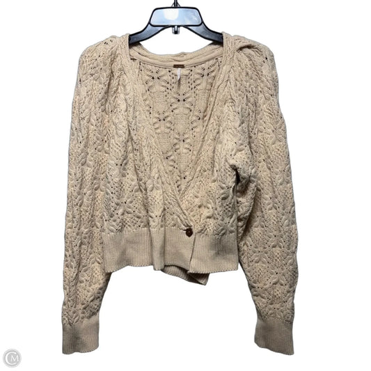Sweater Cardigan By Free People In Tan, Size: L