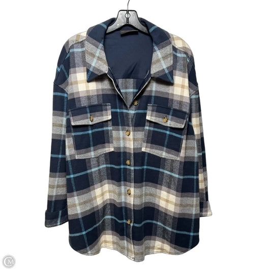 Jacket Shirt By Lane Bryant In Plaid Pattern, Size: 1X