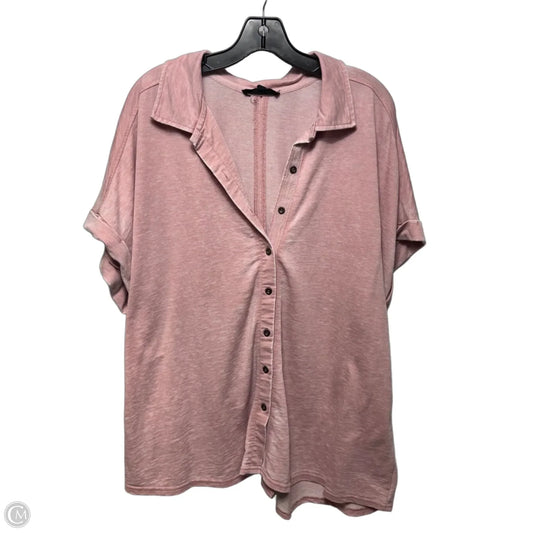 Top Short Sleeve By Jane And Delancey In Pink, Size: 1x