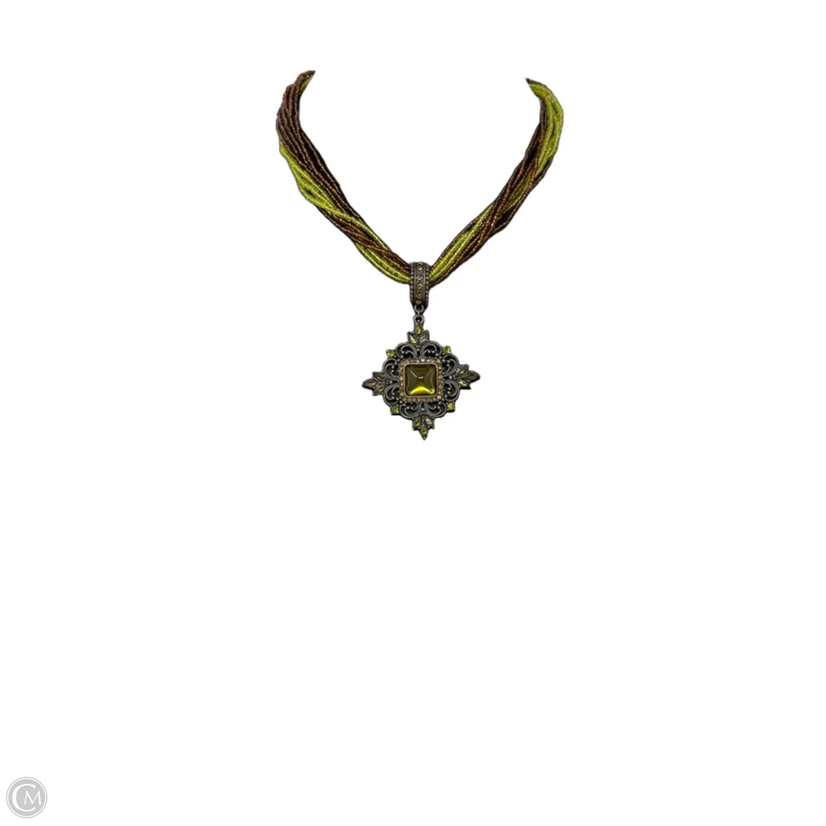 Multi-Strand Seed Bead & Pendant Statement Necklace